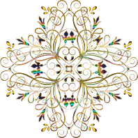 Flourishy Floral Design 11 Variation 1 No Background
