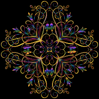 Flourishy Floral Design 11 Variation 2