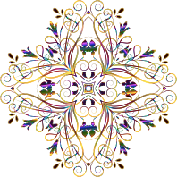 Flourishy Floral Design 11 Variation 2 No Background