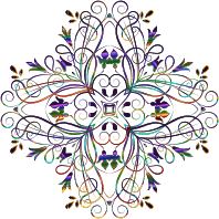 Flourishy Floral Design 11 Variation 3 No Background