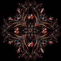 Flourishy Floral Design 11 Variation 4