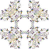 Flourishy Floral Design 12 Variation 1 No Background