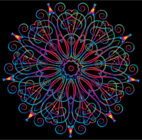 Flourishy Floral Design 16 Variation 1