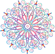 Flourishy Floral Design 16 Variation 1 No Background