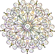 Flourishy Floral Design 16 Variation 2 No Background