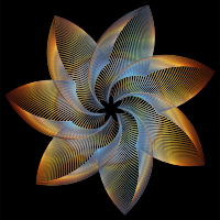 Prismatic Flower Line Art