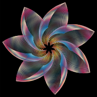 Prismatic Flower Line Art 3
