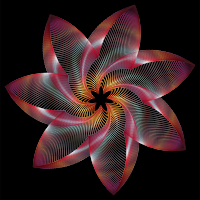 Prismatic Flower Line Art 4