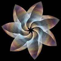 Prismatic Flower Line Art 6
