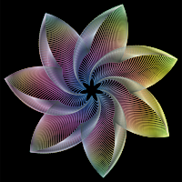 Prismatic Flower Line Art 7