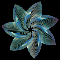 Prismatic Flower Line Art 8