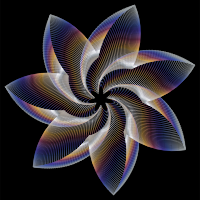 Prismatic Flower Line Art 9