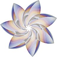 Prismatic Flower Line Art 9 No Background