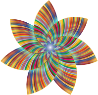 Colorful Flower Line Art