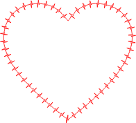 Heart EKG Rhythm Thick
