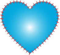 Heart EKG Rhythm Cyan