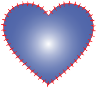 Heart EKG Rhythm Purple
