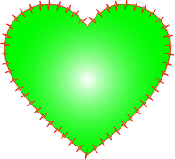 Heart EKG Rhythm Green
