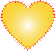 Heart EKG Rhythm Yellow