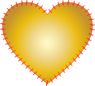 Heart EKG Rhythm Gold