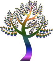 Simple Prismatic Tree 5 Variation 2 Without Background