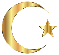 Golden Crescent Moon And Star Without Background