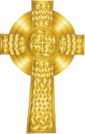 Golden Celtic Cross 5