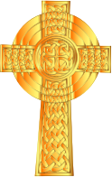 Golden Celtic Cross 7