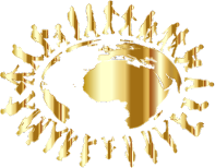 People Circling Around The Earth Gold