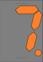 Orange Seven Segment Display: Seven