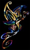 Colorful Butterfly Line Art Revivification