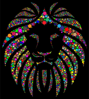 Colorful Lion Circles