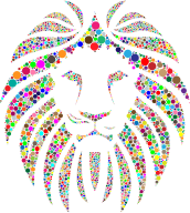 Colorful Lion Circles No Background