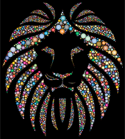Colorful Lion Circles 2