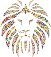 Colorful Lion Circles 3 No Background