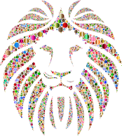 Colorful Lion Circles 4 No Background