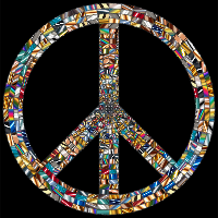Prismatic Peace Sign 16