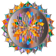 Prismatic Mandala Line Art 8