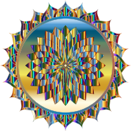 Prismatic Mandala Line Art 10
