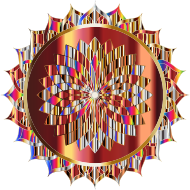 Prismatic Mandala Line Art 11