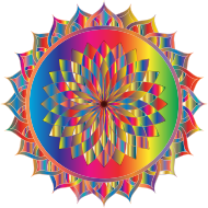 Prismatic Mandala Line Art 12