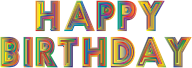 Happy Birthday Typography 3