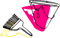 Paint and brush