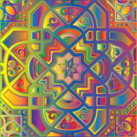 Chromatic Geometric Line Art 5