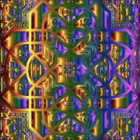 Chromatic Geometric Line Art 16