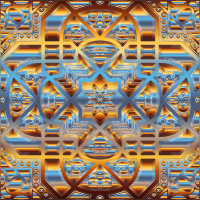 Chromatic Geometric Line Art 17