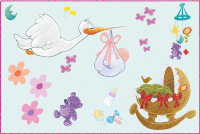 Stork Baby Girl Accessories