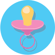 Pink Pacifier Icon