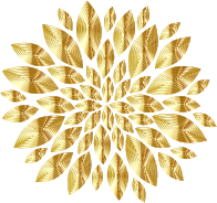 Gold Flower Petals Variation 3