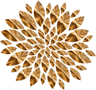 Gold Flower Petals Variation 4